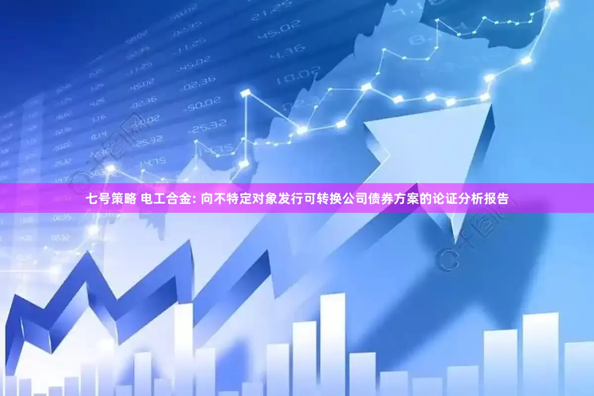 七号策略 电工合金: 向不特定对象发行可转换公司债券方案的论证分析报告